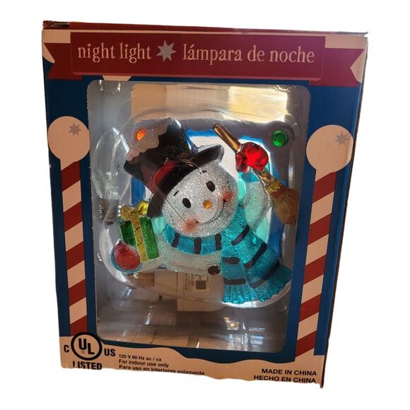 New Night Light Snowman Christmas Frosty Holiday - Picture 2 of 4